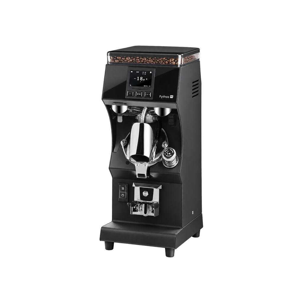 Victoria Arduino - Espresso Grinder MYONE — Black; consistent elevated view, square transparent image