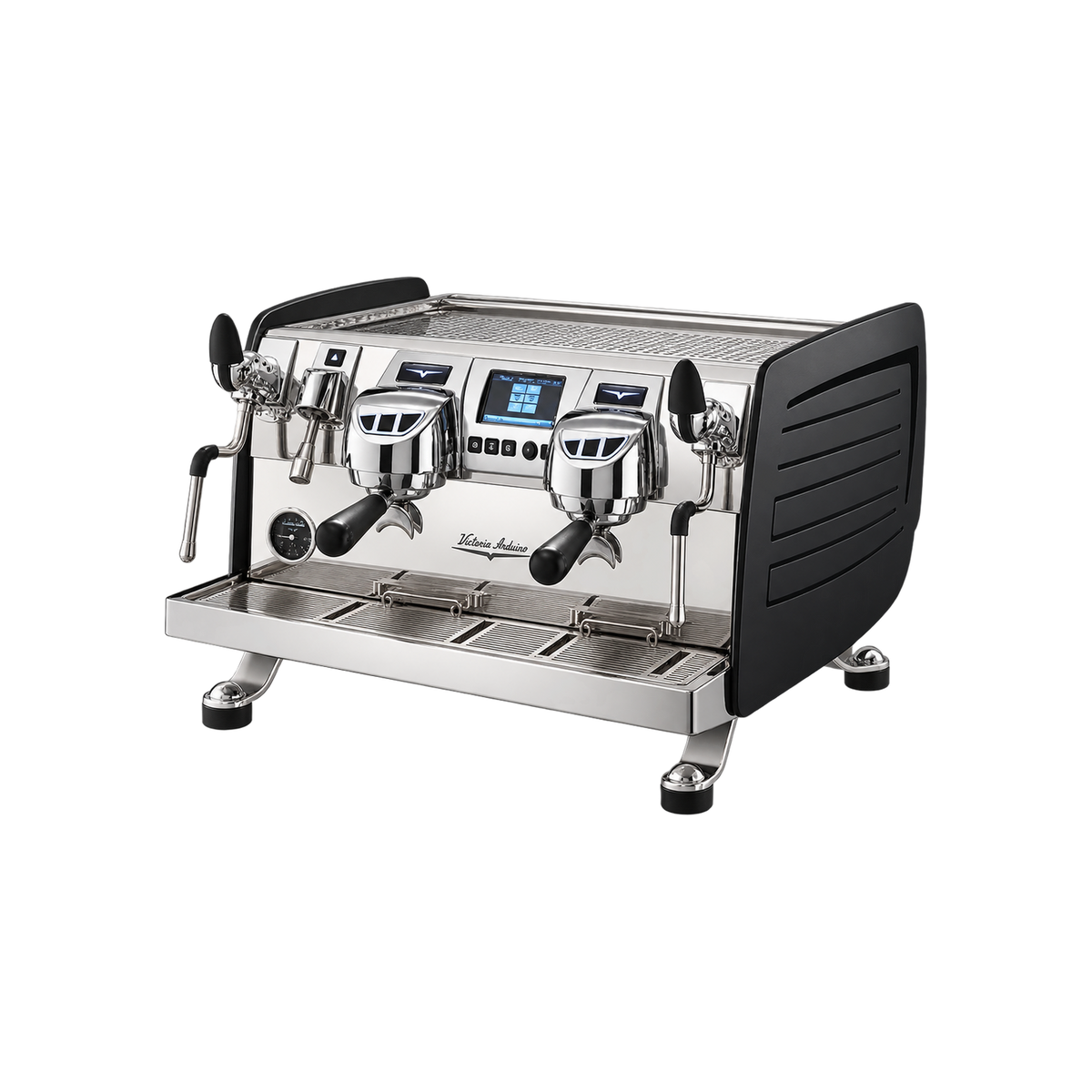 Victoria Arduino 388 Black Eagle Gravitech 2 Group — Black / Without Easy Cream System; consistent elevated view, square transparent image