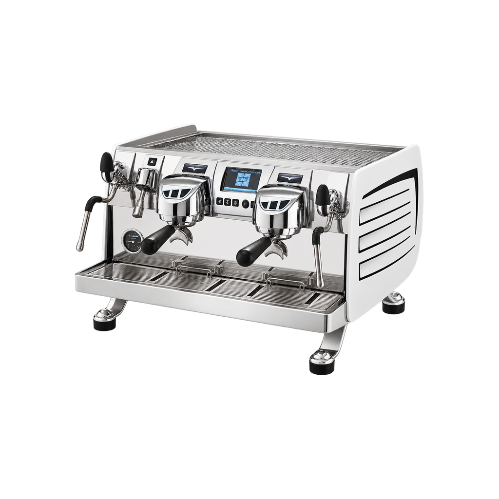 Victoria Arduino 388 Black Eagle Gravitech 2 Group — White / Without Easy Cream System; consistent elevated view, square transparent image
