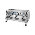 Victoria Arduino 388 Black Eagle Volumetric 2 Group — 3 Group / Silver, 3 Group / Stainless With Stainless Steel Eagle; consistent elevated view, square transparent image