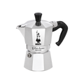 Bialetti Moka Express Coffee Maker - Silver — 3 Cups, 6 Cups; consistent elevated view, square transparent image