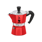 Bialetti Moka Expresso Coffee Maker - Red & Black — Red; consistent elevated view, square transparent image