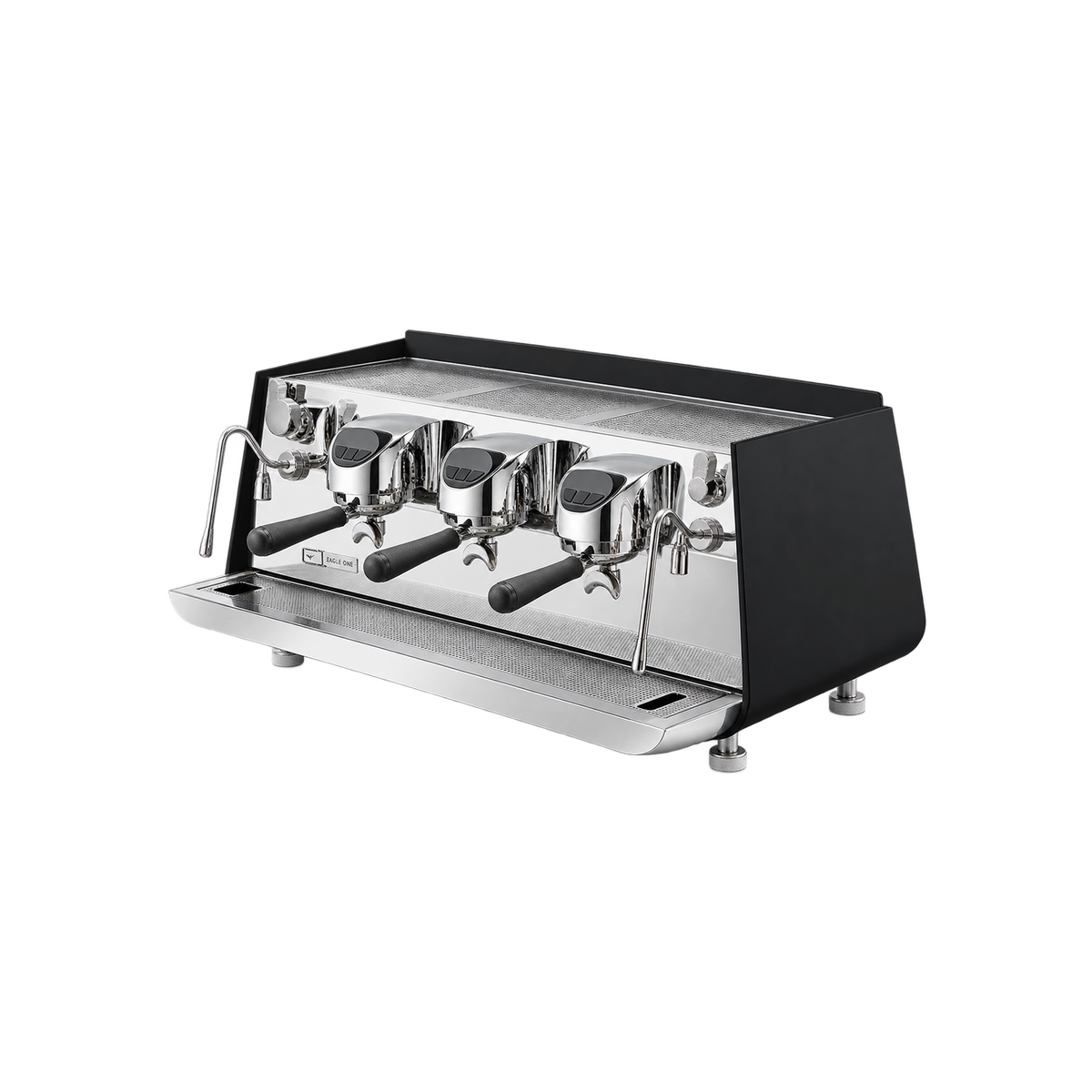 Victoria Arduino Eagle One - 3 Group — Black; consistent elevated view, square transparent image