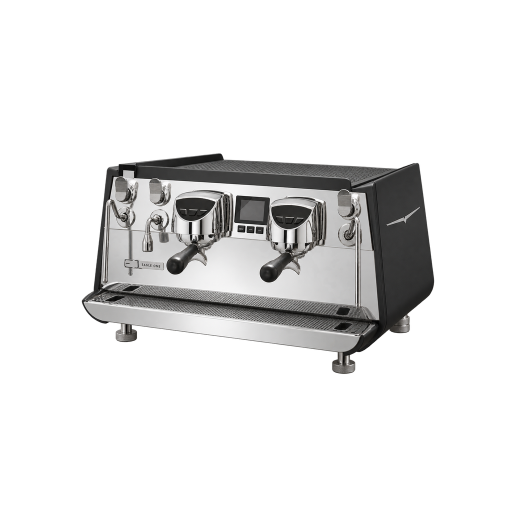 Victoria Arduino Eagle One NEO — 2 Group / Black; consistent elevated view, square transparent image