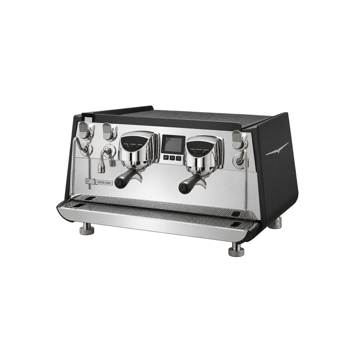 Victoria Arduino Eagle One NEO — 2 Group / Black; consistent elevated view, square transparent image