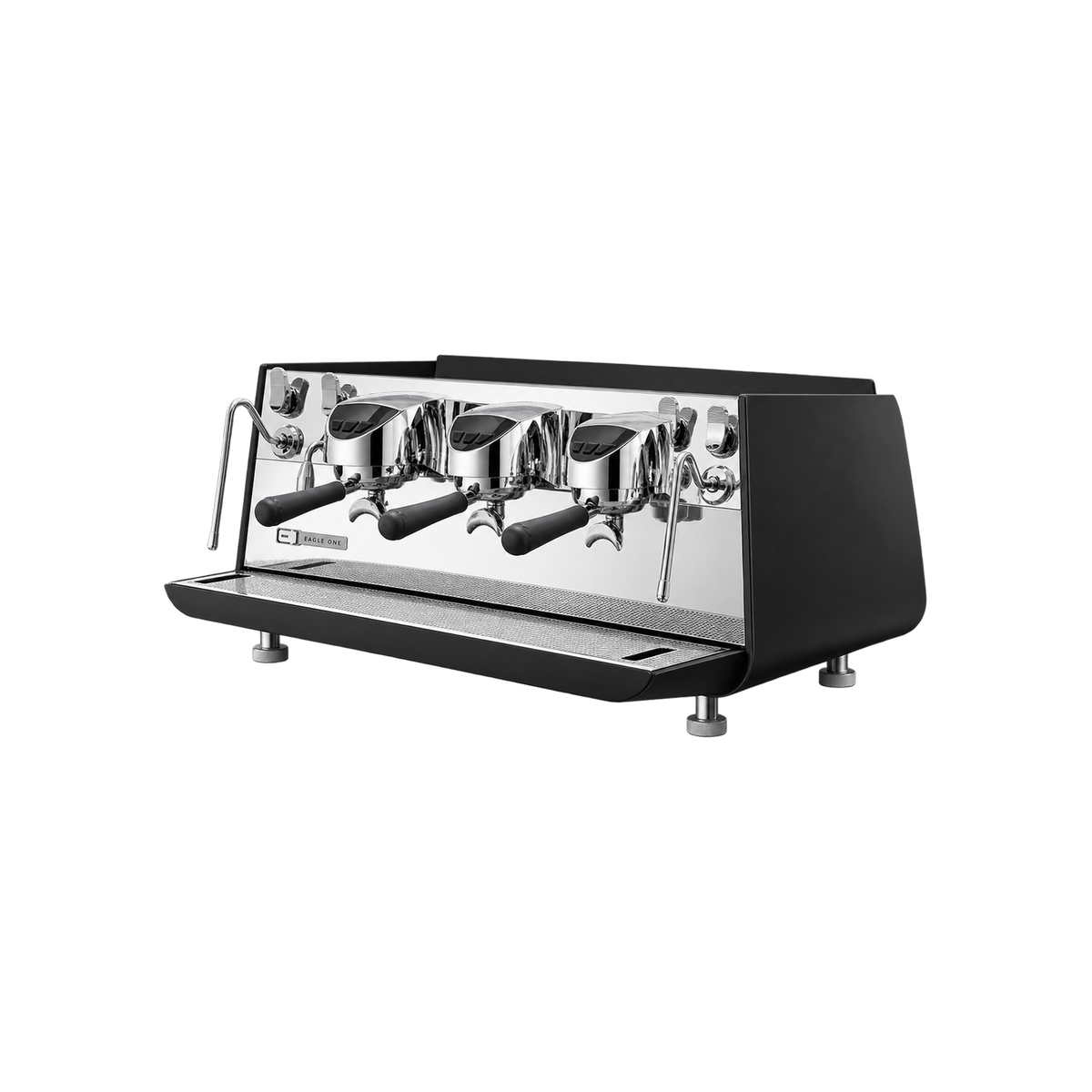 Victoria Arduino Eagle One NEO — 3 Group / Black; consistent elevated view, square transparent image