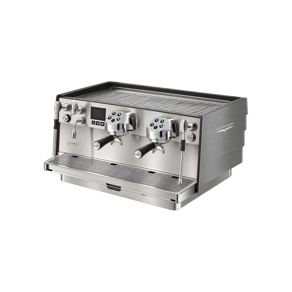 Victoria Arduino Eagle Tempo NEO — Stainless Steal / 2 group; consistent elevated view, square transparent image