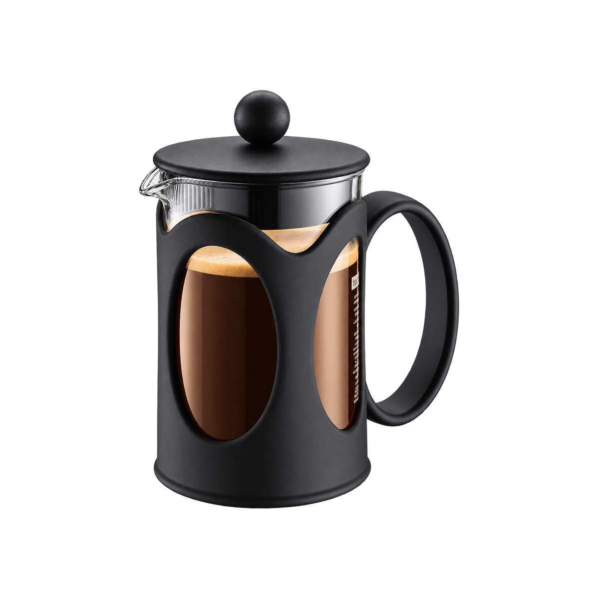 Bodum Kenya French Press Coffee Maker – 4 Cup Manual Brewer (500ml) — 4 Cups; consistent elevated view, square transparent image