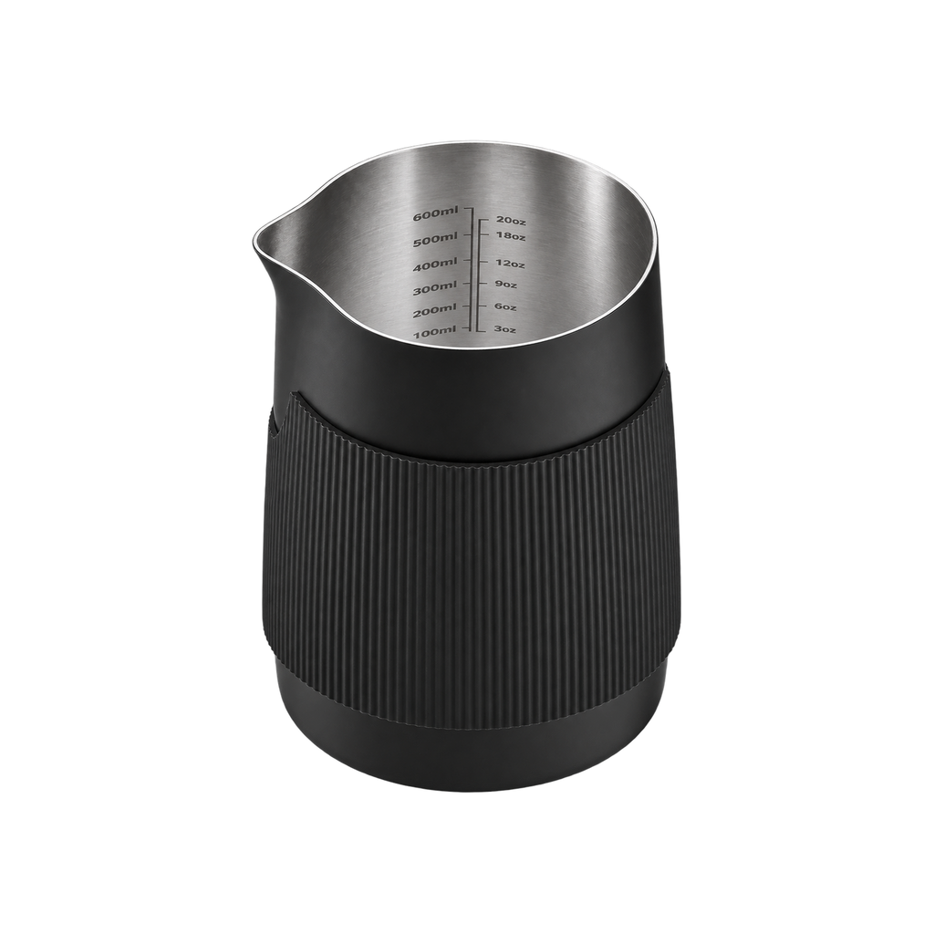 Normcore Handleless Milk Jug 600ml — Sharp / Black; consistent elevated view, square transparent image