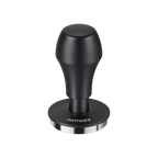 Normcore Spring-loaded Tamper V4.1 with Click Sound — 58.5mm / Black; consistent elevated view, square transparent image