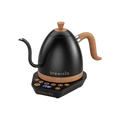 Brewista Artisan Gooseneck Kettle – 1.0L Electric Kettle — Matte Black / 1.0L; consistent elevated view, square transparent image