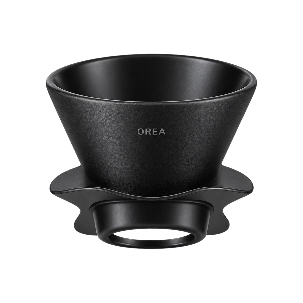 Orea O1 Brewer — Steel / Steel Obsidian; consistent elevated view, square transparent image