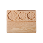 Normcore Wooden Tamping Mat — Oak; consistent elevated view, square transparent image