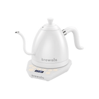 Brewista Artisan Gooseneck Kettle – 1.0L Electric Kettle — White / 1.0L; consistent elevated view, square transparent image