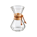 Chemex Classic Series Coffeemaker — 8 Cups; consistent elevated view, square transparent image