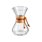 Chemex Classic Series Coffeemaker — 8 Cups; consistent elevated view, square transparent image