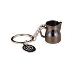 Barista Space Coffee Key Chain — Motta Pitcher; consistent elevated view, square transparent image
