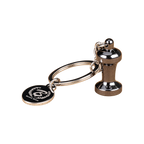 Barista Space Coffee Key Chain — Tamper; consistent elevated view, square transparent image