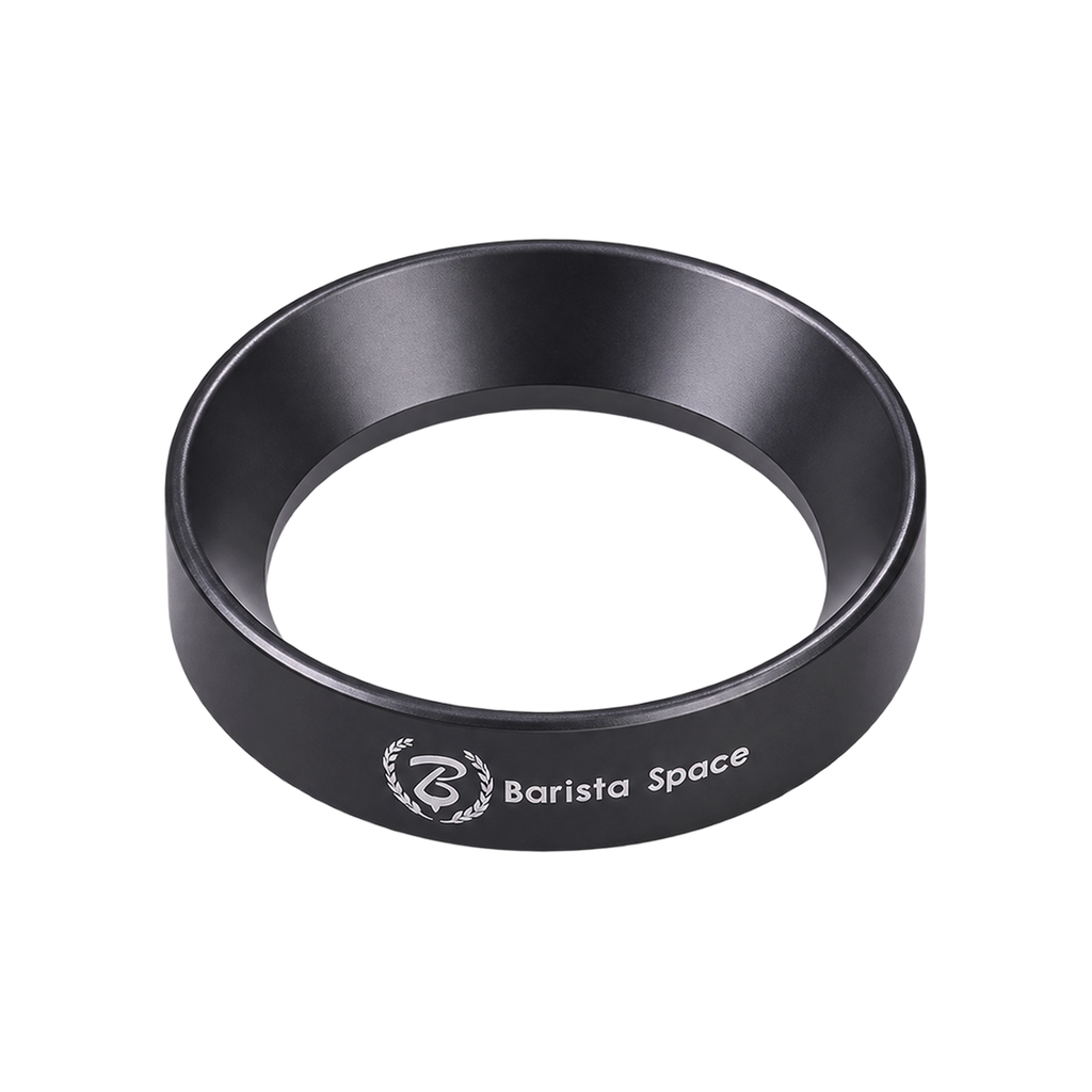 Barista Space Magnetic Dosing Funnel — 51-54mm Grey; consistent elevated view, square transparent image