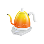 Brewista Candy Kettle 1L — Candy Orange; consistent elevated view, square transparent image