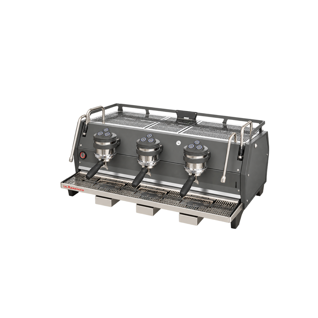 La Marzocco Strada S AV with Scales (ABR) Espresso Machine — 3 Group; consistent elevated view, square transparent image