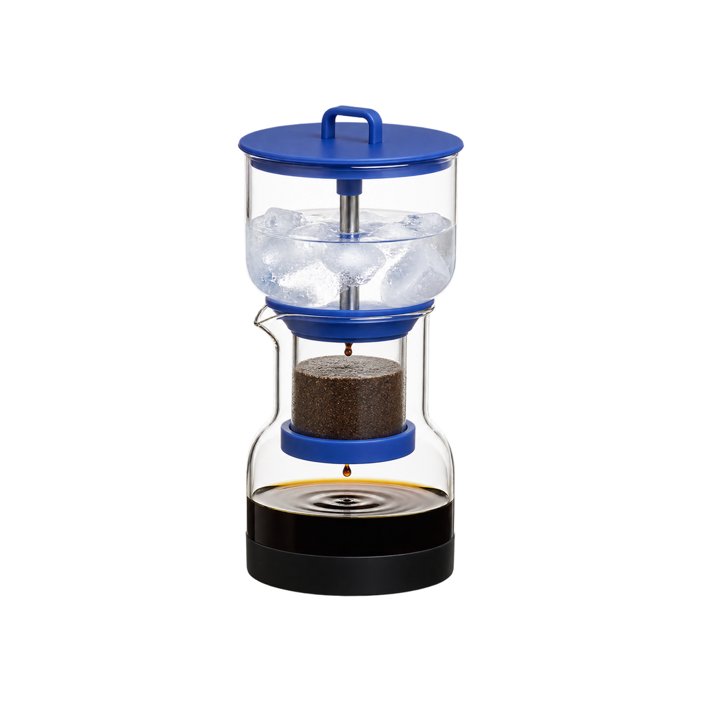 Bruer Cold Drip System — Blue; consistent elevated view, square transparent image
