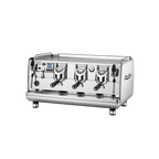 Victoria Arduino VA358 White Eagle Espresso Machine – Digital Display — 3 Group; consistent elevated view, square transparent image