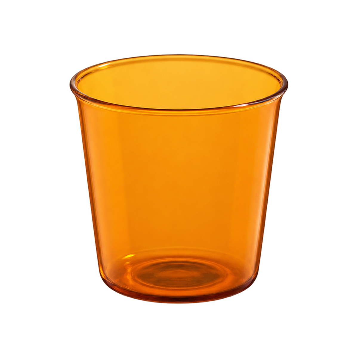 Kinto Cast Amber Glass — 250 ml; consistent elevated view, square transparent image