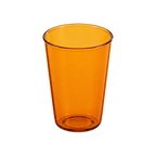 Kinto Cast Amber Glass — 430 ml; consistent elevated view, square transparent image