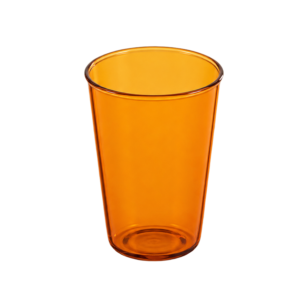 Kinto Cast Amber Glass — 430 ml; consistent elevated view, square transparent image