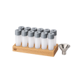 Weber Workshops Bean Cellar Polymer Set — Pack of 12; consistent elevated view, square transparent image