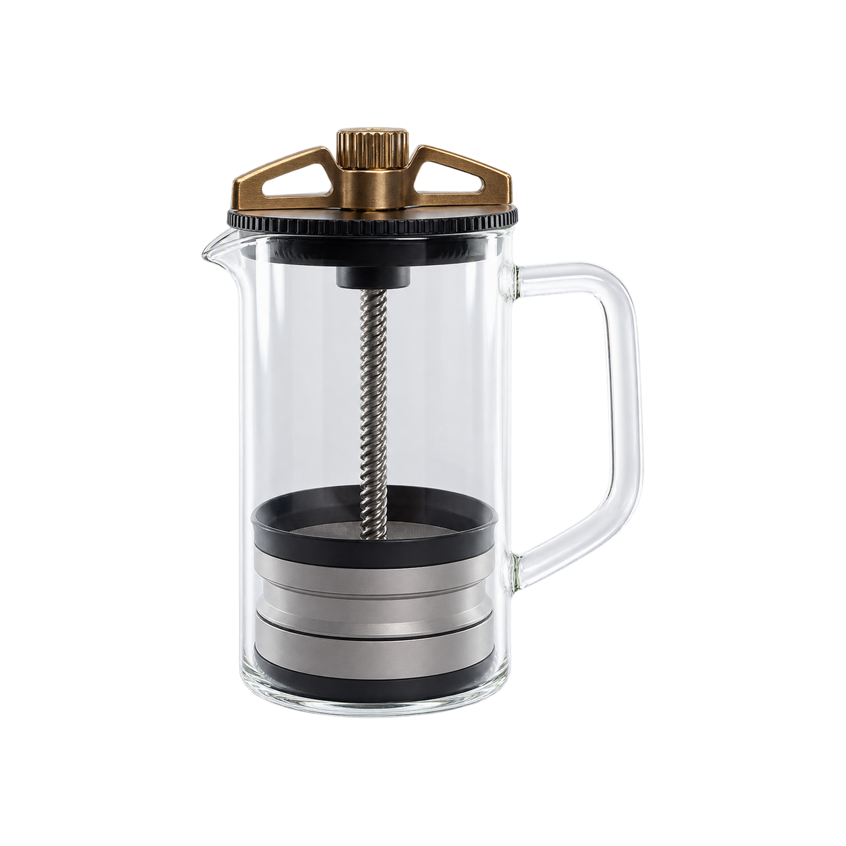 Weber Workshops BIRD Coffee Brewer — Glass; consistent elevated view, square transparent image