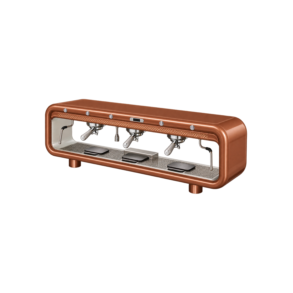 Aremde Nexus One Gravimetric — 3 Groups / Cool Copper; consistent elevated view, square transparent image
