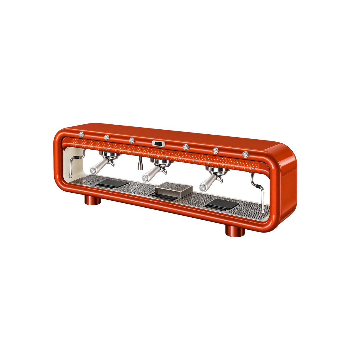 Aremde Nexus One Gravimetric — 3 Groups / Sunset Orange; consistent elevated view, square transparent image