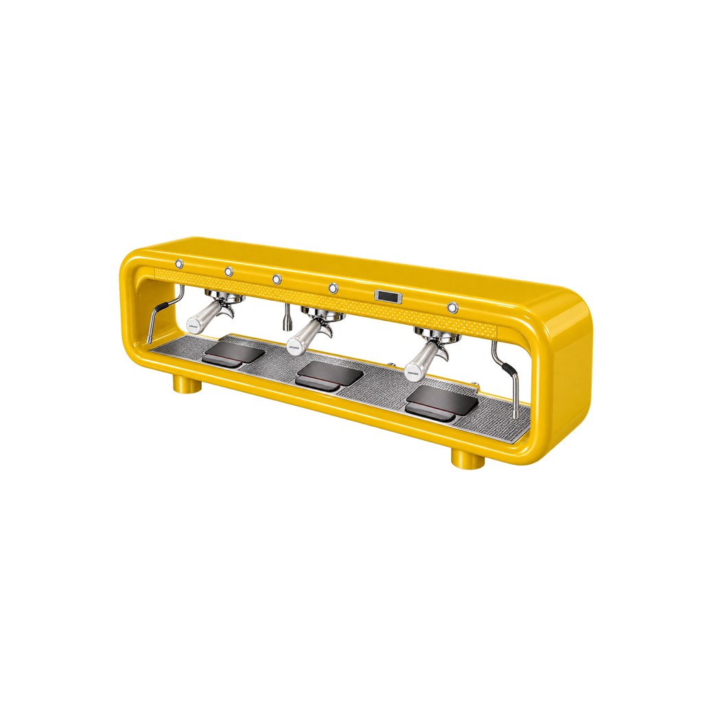Aremde Nexus One Gravimetric — 3 Groups / Fudgy Amber; consistent elevated view, square transparent image