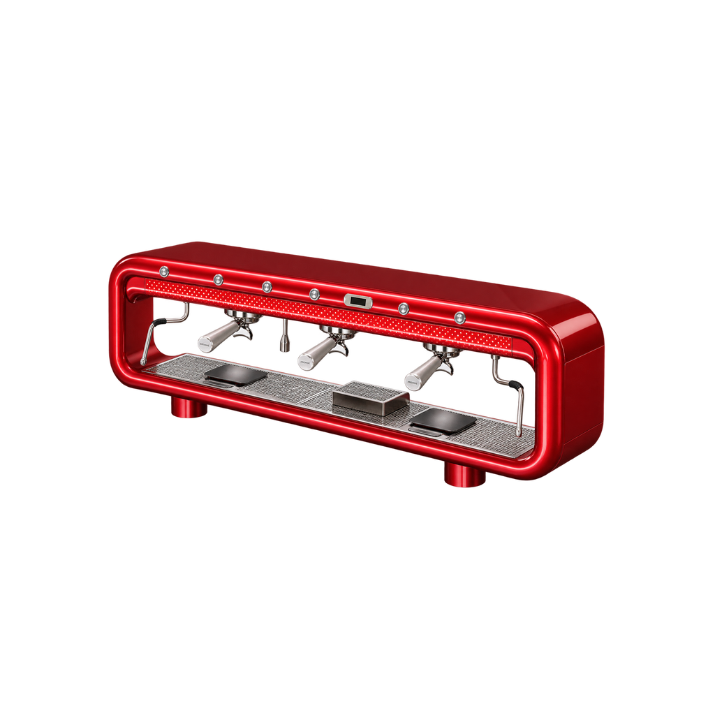 Aremde Nexus One Gravimetric — 3 Groups / Ruby Red; consistent elevated view, square transparent image