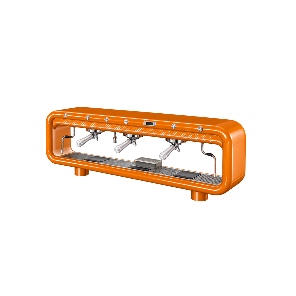 Aremde Nexus One Gravimetric — 3 Groups / Pumpkin Orange; consistent elevated view, square transparent image