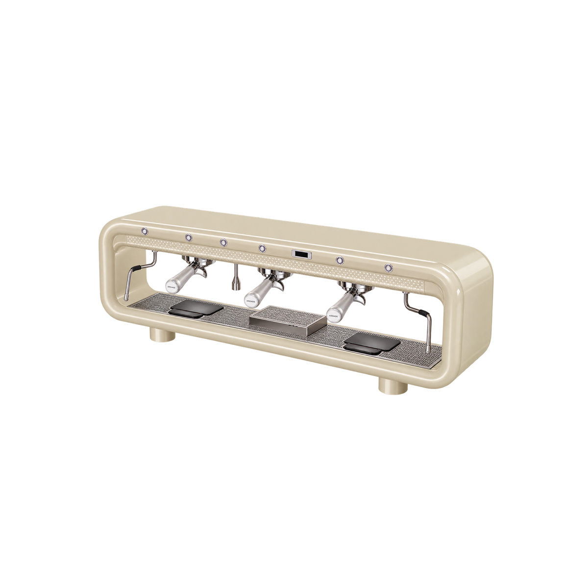 Aremde Nexus One Gravimetric — 3 Groups / Biscuit Beige; consistent elevated view, square transparent image