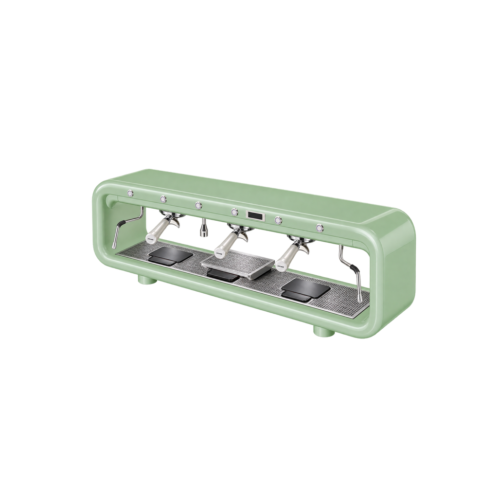 Aremde Nexus One Gravimetric — 3 Groups / Pale Olive; consistent elevated view, square transparent image