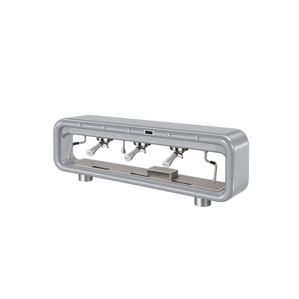 Aremde Nexus One Gravimetric — 3 Groups / Silver Grey; consistent elevated view, square transparent image