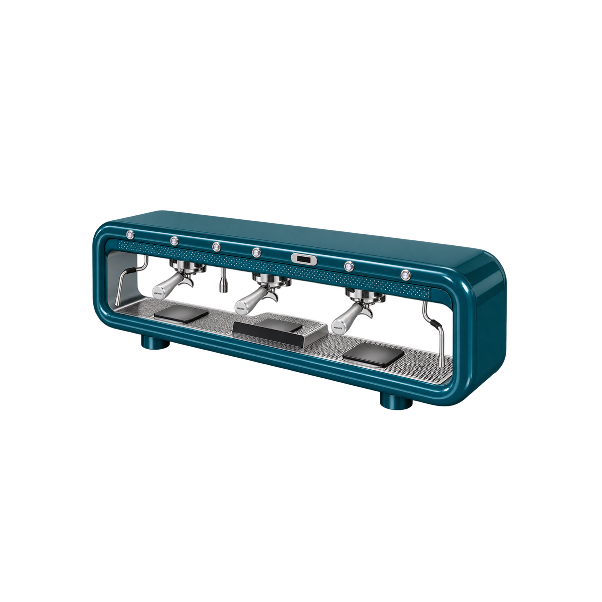 Aremde Nexus One Gravimetric — 3 Groups / Petrol Green; consistent elevated view, square transparent image