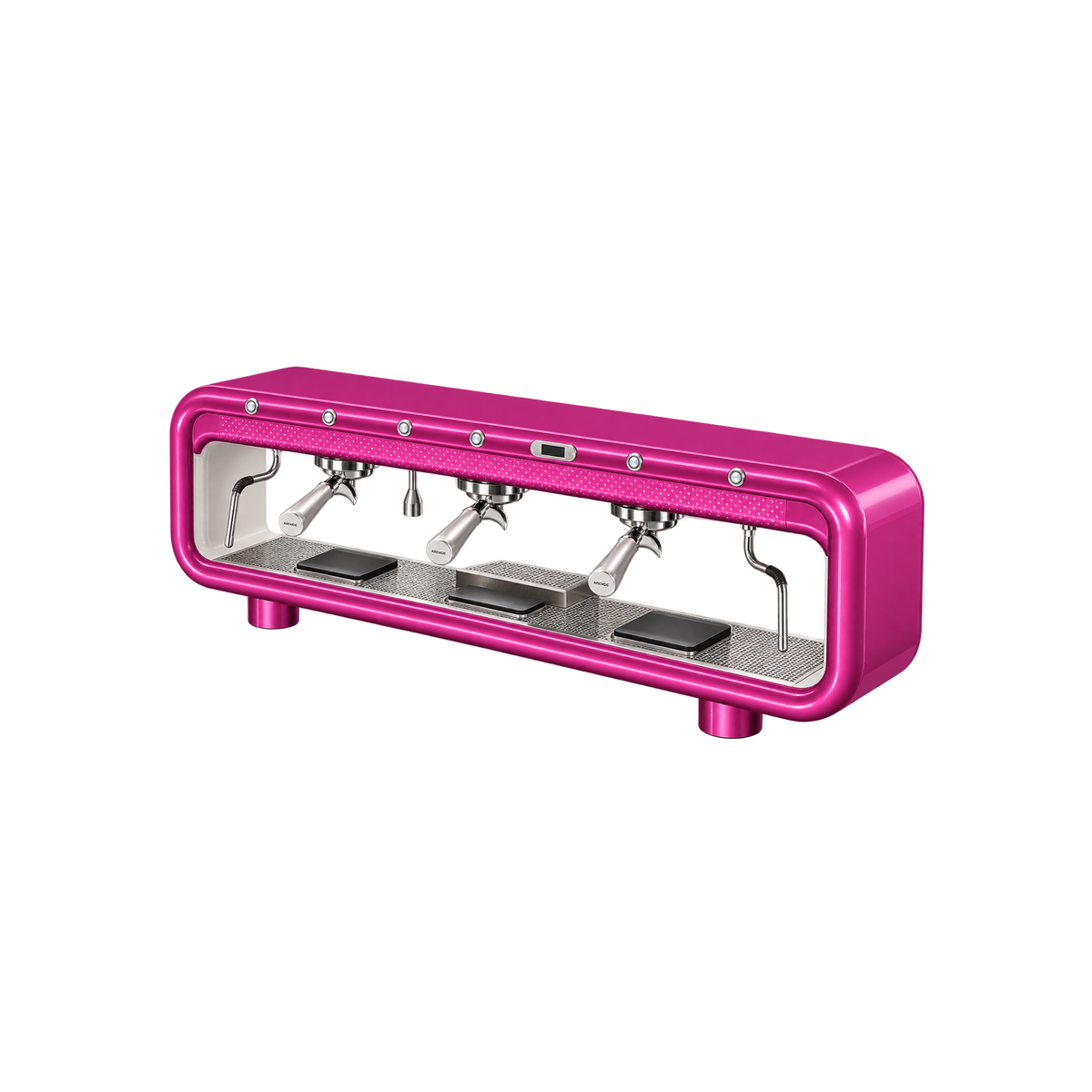 Aremde Nexus One Gravimetric — 3 Groups / Fuchsia Pink; consistent elevated view, square transparent image