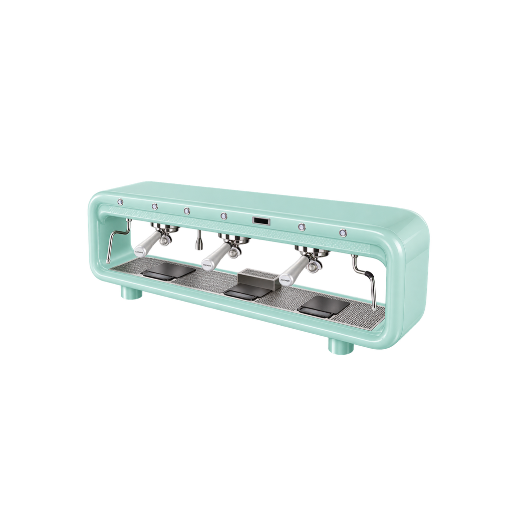 Aremde Nexus One Gravimetric — 3 Groups / Seafoam Green; consistent elevated view, square transparent image