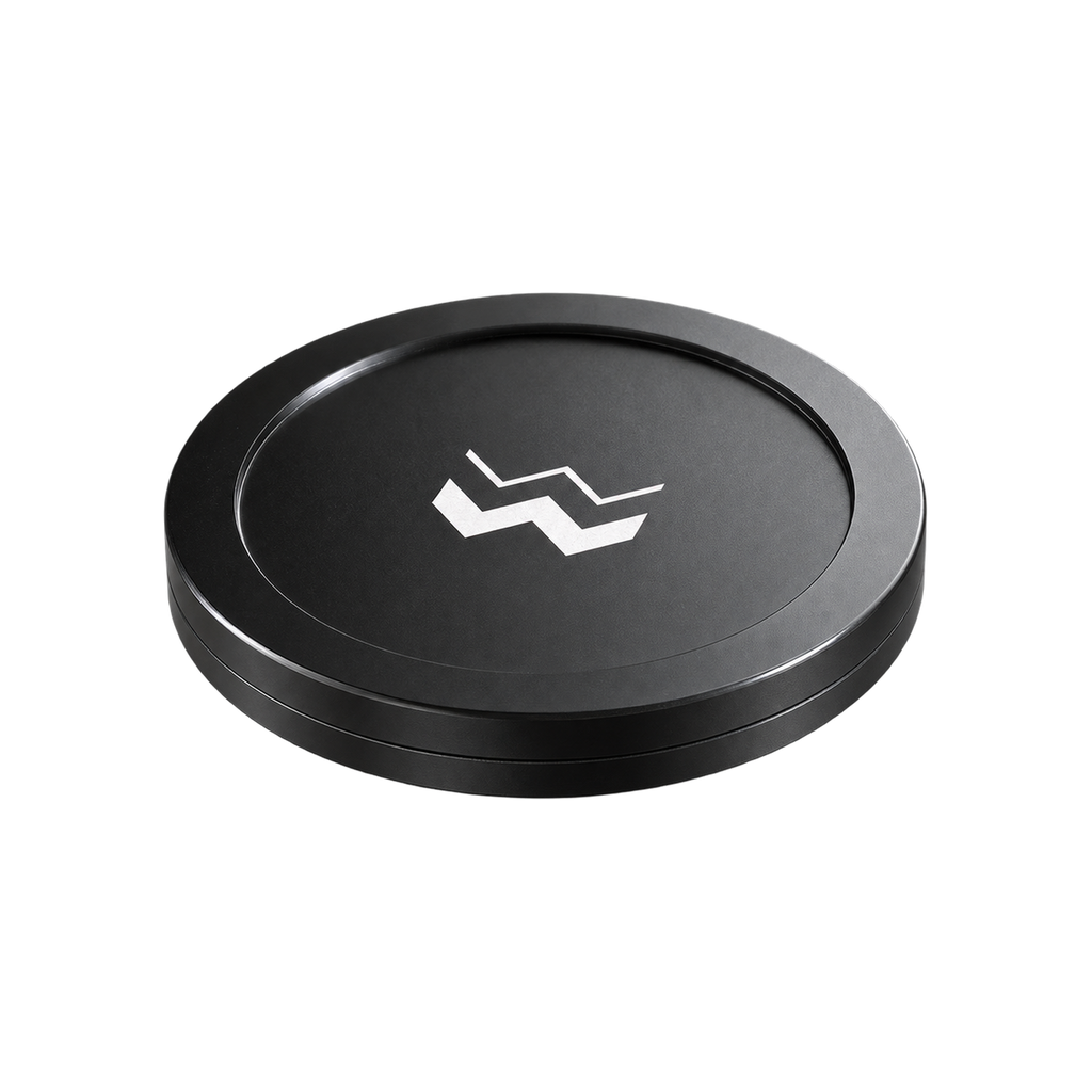 Weber Workshops Magic Tumbler Lid — Onyx (Black); consistent elevated view, square transparent image