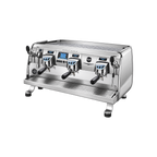 Victoria Arduino Black Eagle Gravitech Espresso Machine – Steelux Finish — 3 Group; consistent elevated view, square transparent image