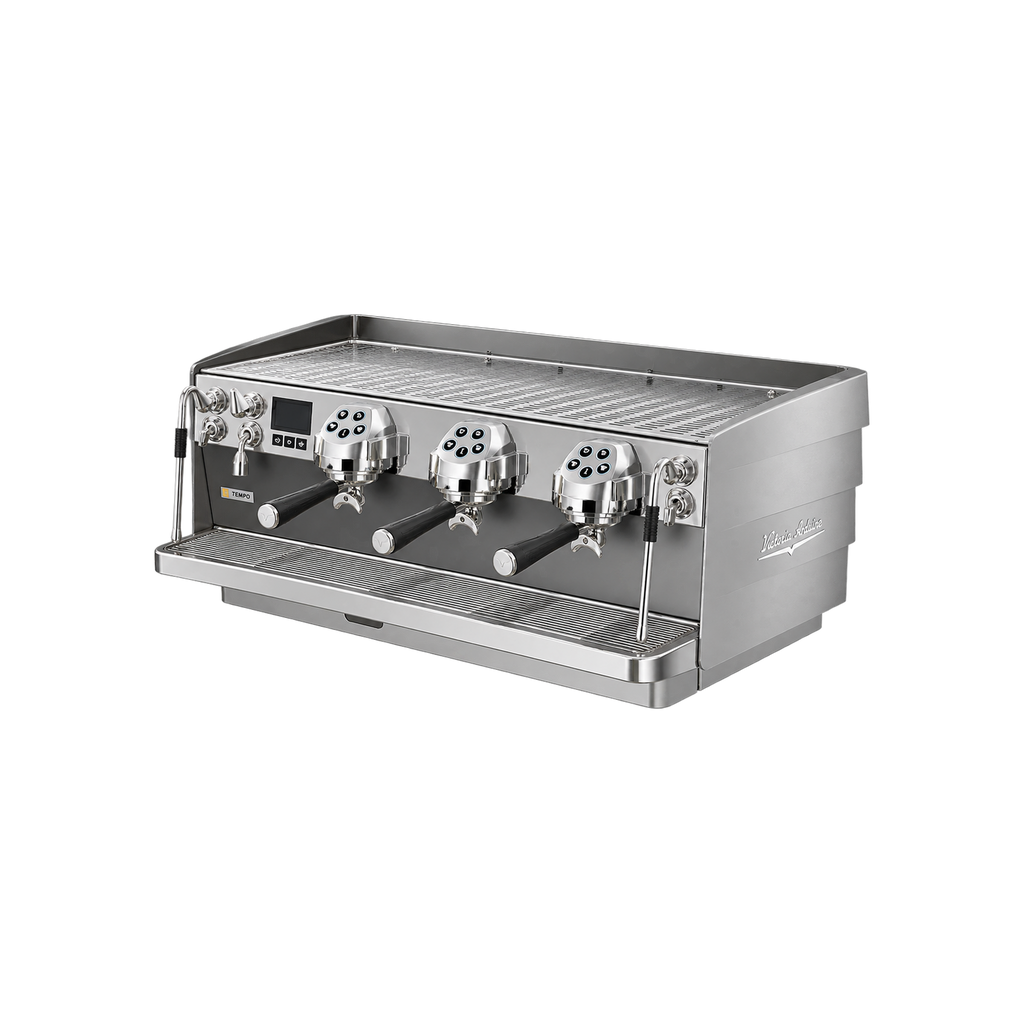 Victoria Arduino Eagle Tempo NEO — Stainless Steal / 3 group; consistent elevated view, square transparent image