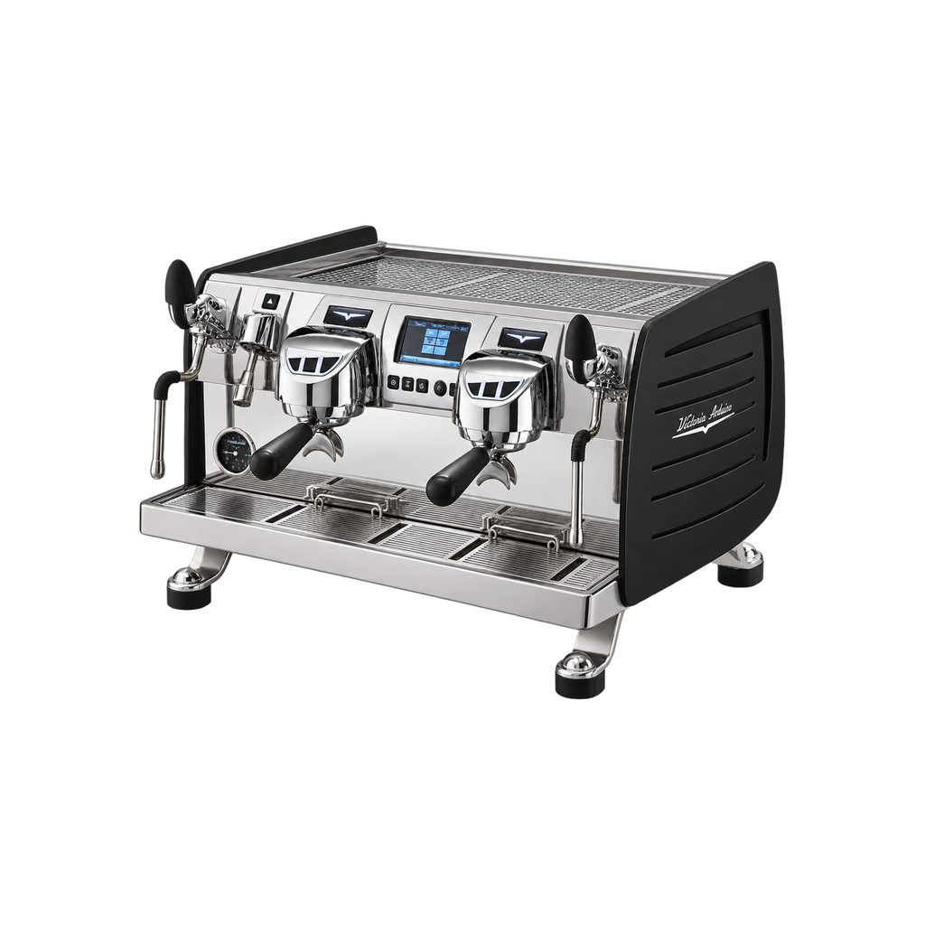 Victoria Arduino 388 Black Eagle Gravitech 2 Group — Black / With Easy Cream System; consistent elevated view, square transparent image
