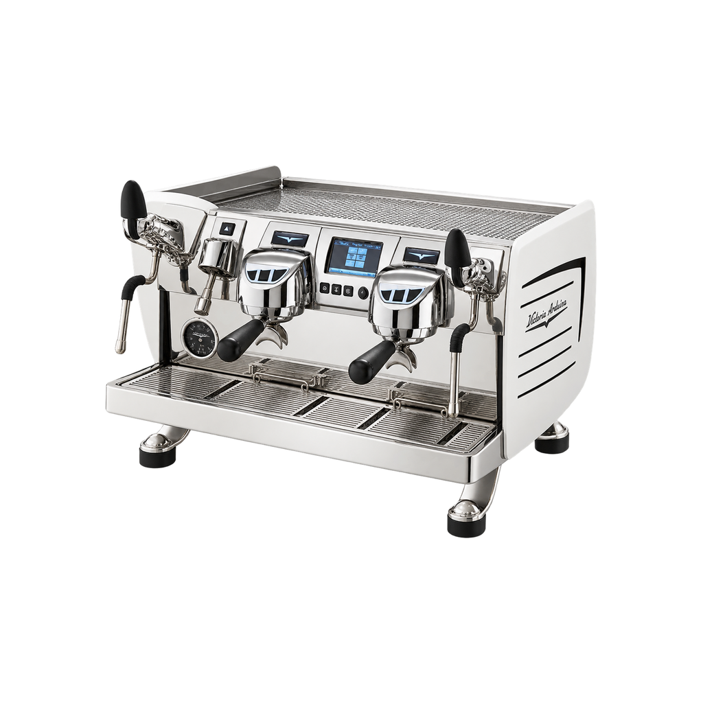 Victoria Arduino 388 Black Eagle Gravitech 2 Group — White / With Easy Cream System; consistent elevated view, square transparent image