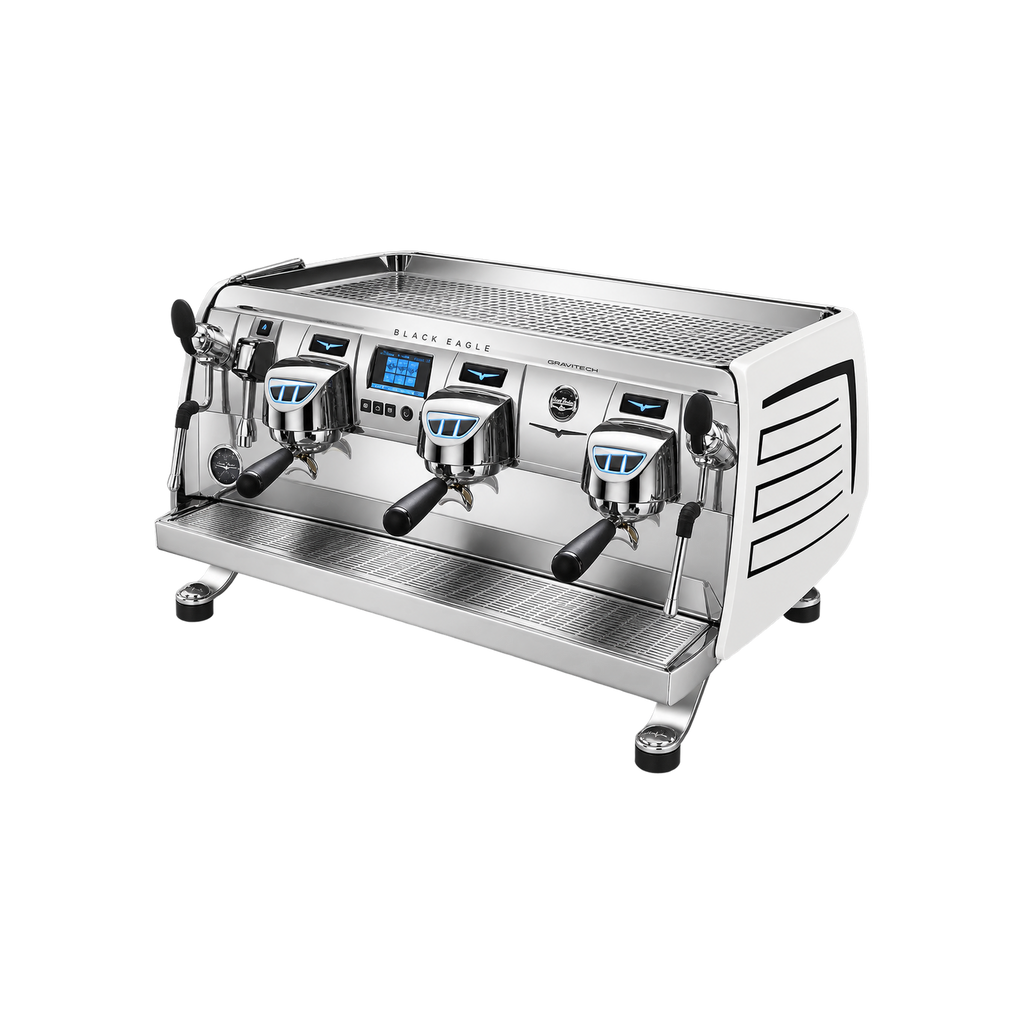 Victoria Arduino 388 Black Eagle Gravitech 3 Group — White / With Easy Cream; consistent elevated view, square transparent image