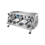 Victoria Arduino 388 Black Eagle Gravitech 3 Group — Steel / With Easy Cream; consistent elevated view, square transparent image